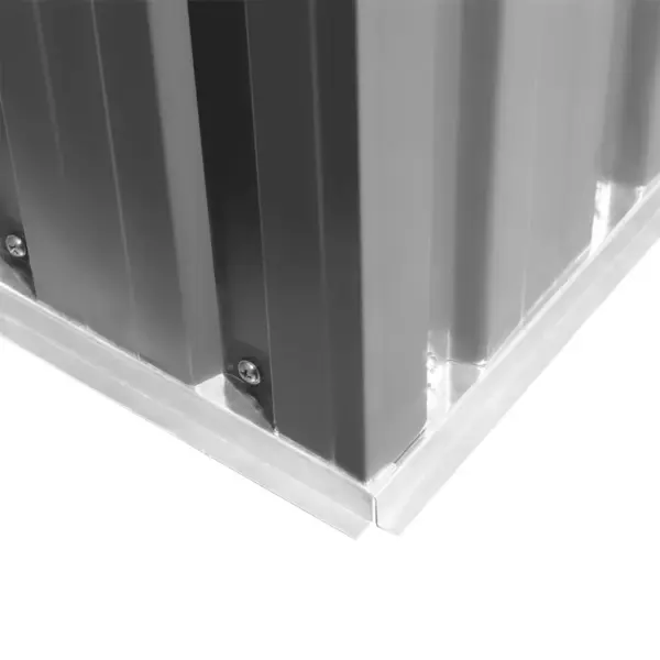 Metallist aiakuur topelt lükandustega, hall tsingitud teras, 257 x 298 x 178 cm – 8