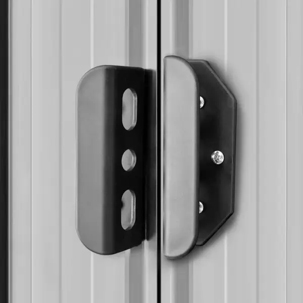 Metallist aiakuur topelt lükandustega, hall tsingitud teras, 257 x 298 x 178 cm – 9