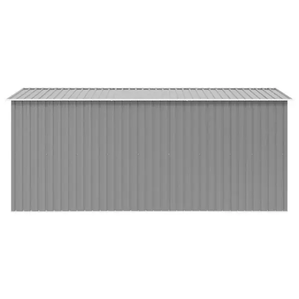 Hall metallist aiakuur tööriistade ja aiatarvikute hoiustamiseks, tsingitud teras, 257 x 392 x 181 cm – 6