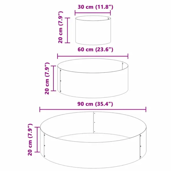 Metallist aiapott antratsiithallist külmvaltsitud terasest, 90 x 90 x 20 cm – 11