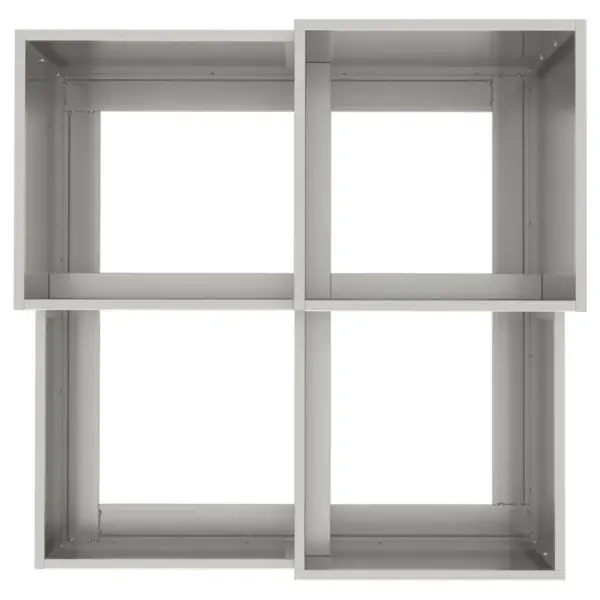 Metallist aiastutuskast, hõbedane, 80 x 80 x 60 cm – 8