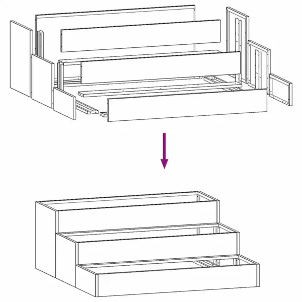 Külmvaltsitud terasest istutuskast, oliiviroheline, 90 x 90 x 35 cm – 10