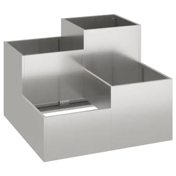 Metallist istutuskast avatud põhjaga, roostevärvi, 100 x 100 x 60 cm – 5