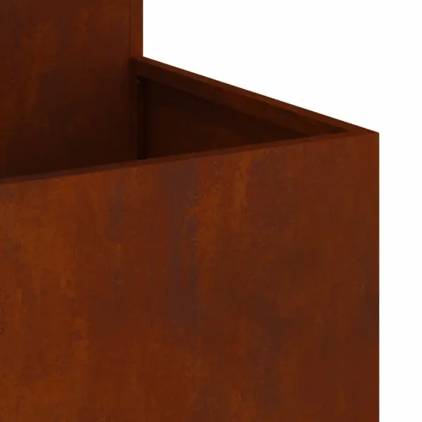 Metallist istutuskast avatud põhjaga, roostevärvi, 100 x 100 x 60 cm – 10