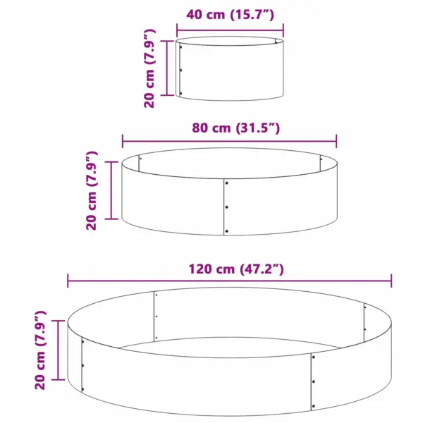 Metallist aiapeenar pruun, 120 x 120 x 20 cm – 13