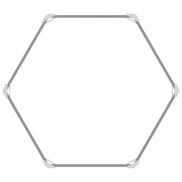 Metallist kõrgpeenar tsingitud terasest, hõbedane, 129 x 129 x 45 cm – 7