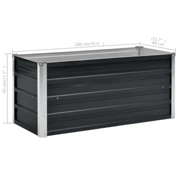 Metallist kõrgpeenar avatud põhjaga, antratsiithall, 100 x 40 x 45 cm – 8