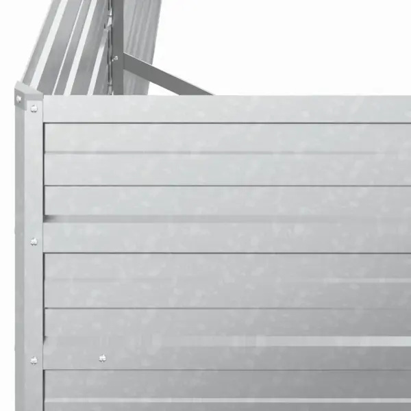 Metallist peenrakast kõrgpeenar, 160 x 40 x 77 cm, tsingitud teras, hõbedane – 6