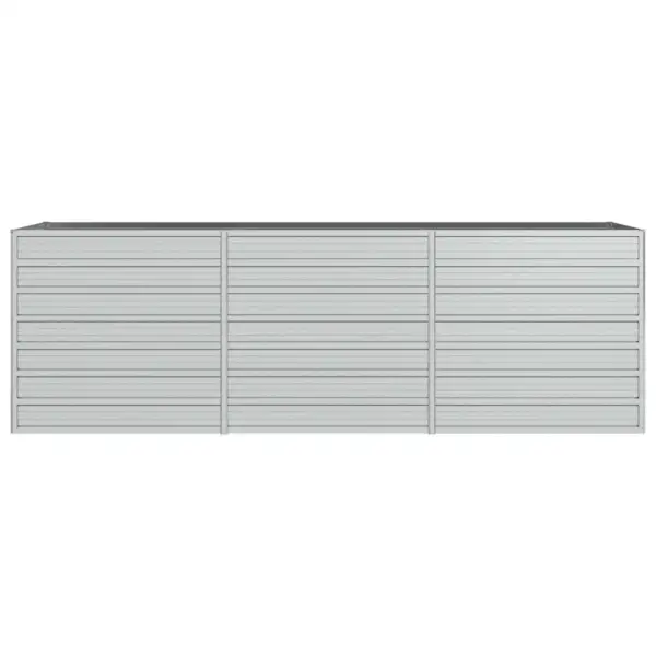 Hõbedane tsingitud terasest peenrakast avatud põhjaga, 240 x 80 x 77 cm – 4