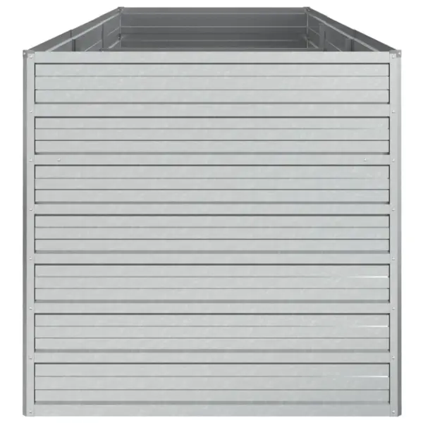 Hõbedane tsingitud terasest peenrakast avatud põhjaga, 240 x 80 x 77 cm – 5