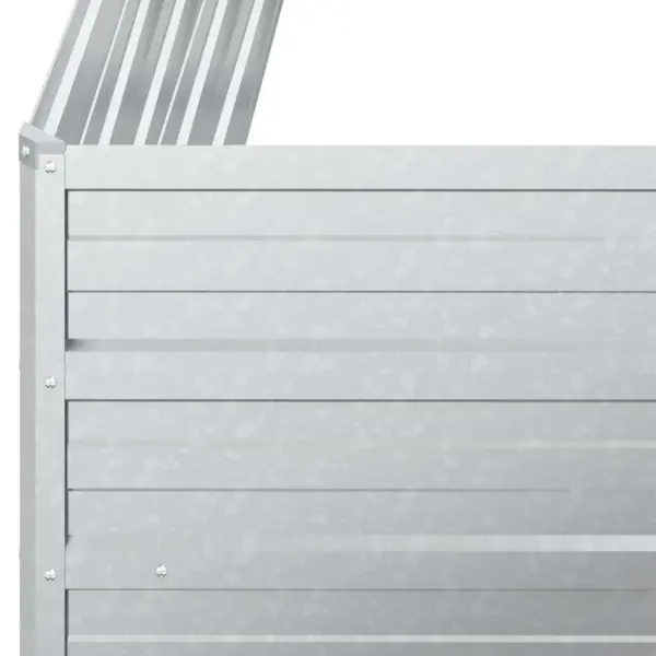 Metallist peenrakast, 100 x 40 x 77 cm, tsingitud teras, hõbedane – 6