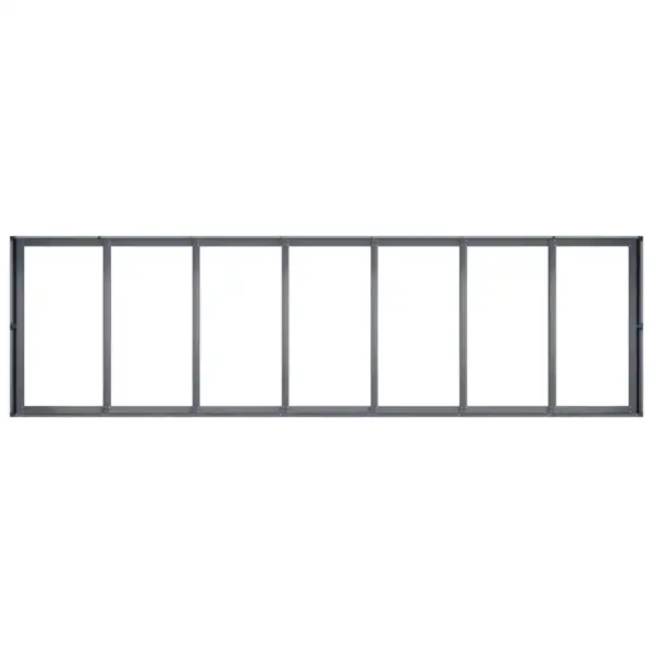 Külmvaltsitud terasest taimekast avatud põhjaga, antratsiithall, 280 x 80 x 40 cm – 5