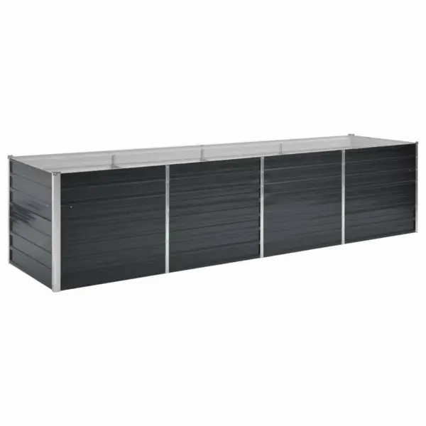 Metallist aia taimelava avatud põhjaga, antratsiithall, tsingitud teras, 320 x 80 x 77 cm – 2