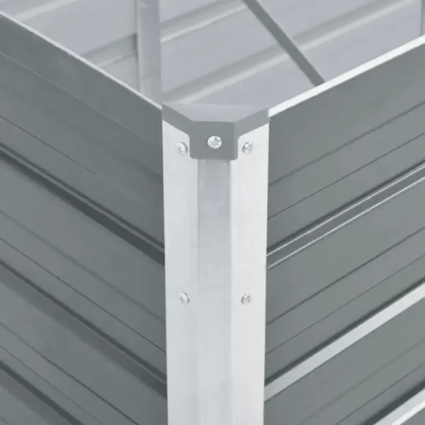 Metallist taimelava avatud põhjaosaga, hall tsingitud teras, 240 x 80 x 45 cm – 6