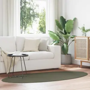 Metsaroheline ovaalne põrandavaip HUARTE, libisemisvastane, 120 x 170 cm, 100% polüester