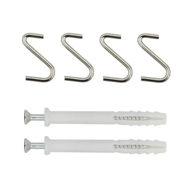 Mikrolaineahju riiul 3 tasapinnaga, konksudega, valge tehispuit ja teras, 60 x 39,6 x 79,5 cm – 7