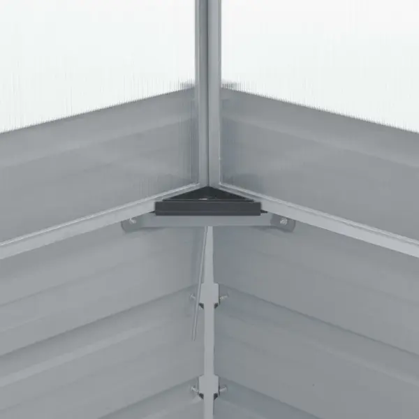 Minikasvuhoone istutuskastiga, tsingitud teras, hall, 100 x 100 x 85 cm – 6