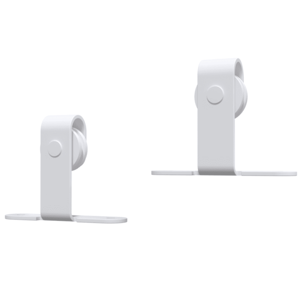 Minisuuruses liugukse komplekt kappidele, valge pulbervärvitud süsinikteras, 122 cm – 5