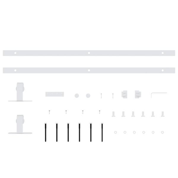 Minisuuruses kapi liugukse siinikomplekt, valge süsinikteras, 152 cm – 4