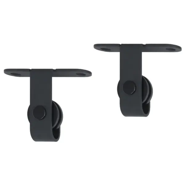 Minisuuruses liugukse komplekt kapiuksele, must süsinikteras, 122 cm – 4