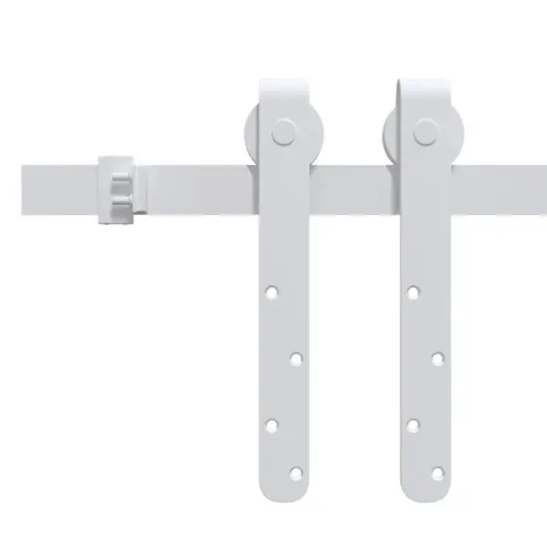 Minisuuruses liugukse komplekt kapiuksele, valge pulbervärvitud süsinikteras, 152 cm – 3