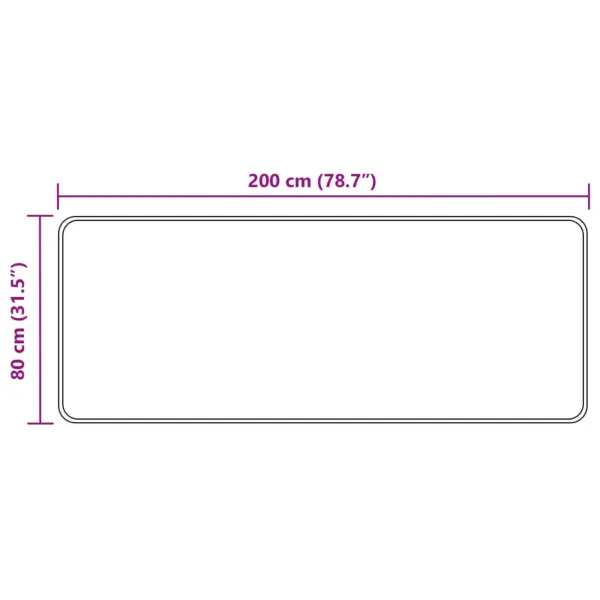 Mitmevärviline koridorivaip Marsa libisemiskindla PVC alusega 200 x 80 cm – 7