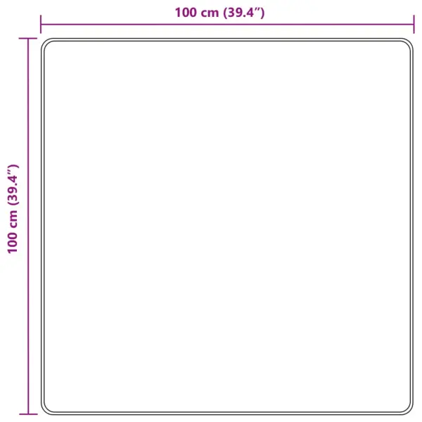 Mitmevärviline ruutvaip Marsa libisemiskindla PVC-alusega, polüester-veluur, 100 x 100 cm – 7