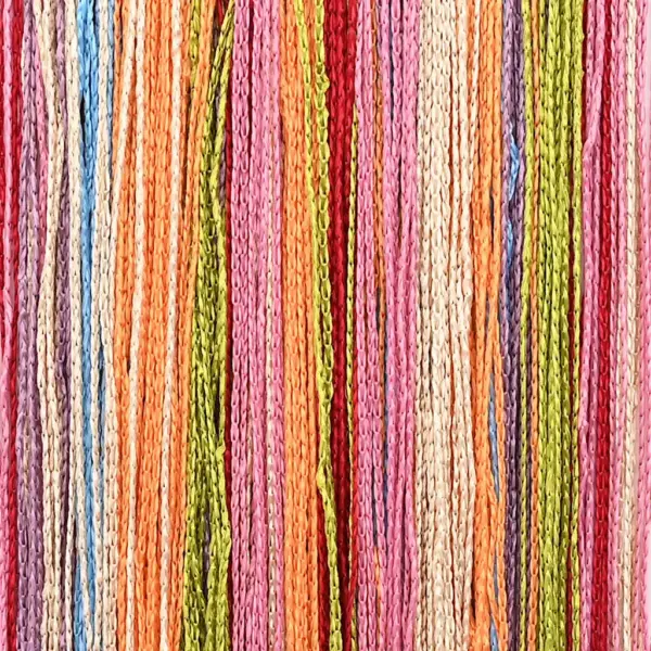 Mitmevärvilised nöörkardinad uksele ja aknale, 2 tk, 140 x 250 cm, polüester – 9