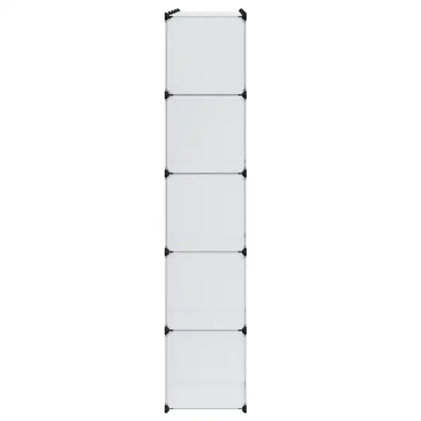 Modulaarne riidekapp 14 sektsiooniga, valge plast, 37 x 146 x 180,5 cm – 5