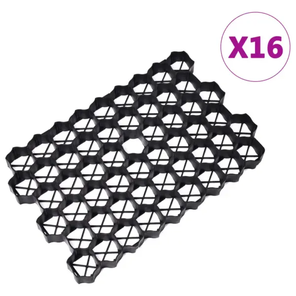 Plastist mururestid muru ja teede tugevdamiseks, 16 tk, must, 60 x 40 x 3 cm, kogupind 4,2 m² – 2