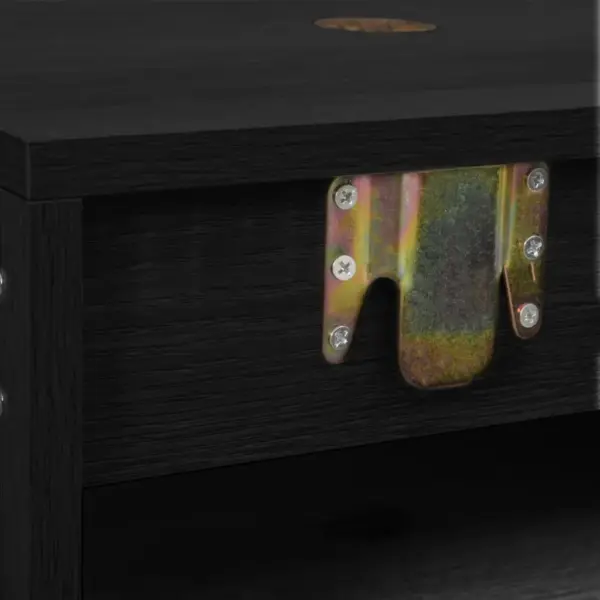 2-osaline vannitoa mööblikomplekt seinakapi ja peegliga, must tehispuit – 6