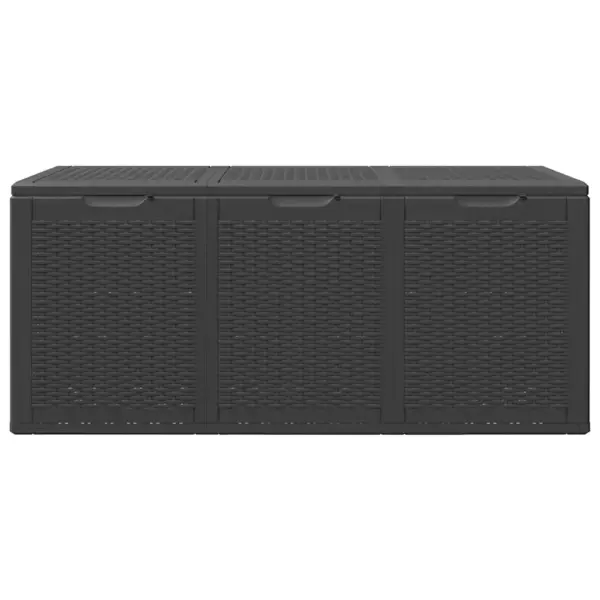 Aia hoiukast 270 l, must, rotangi välimusega PP, 118,5 x 44,5 x 51 cm – 4