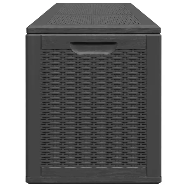 Aia hoiukast 270 l, must, rotangi välimusega PP, 118,5 x 44,5 x 51 cm – 5