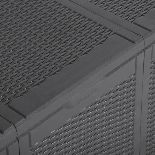 Aia hoiukast 270 l, must, rotangi välimusega PP, 118,5 x 44,5 x 51 cm – 7