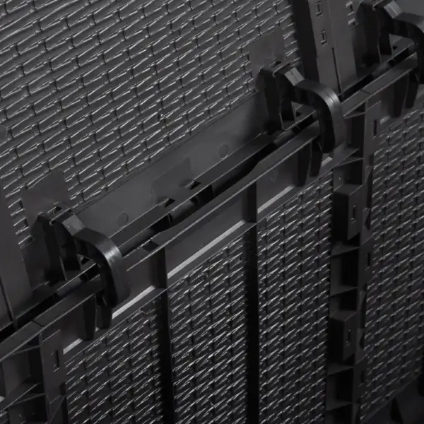 Aia hoiukast 270 l, must, rotangi välimusega PP, 118,5 x 44,5 x 51 cm – 9