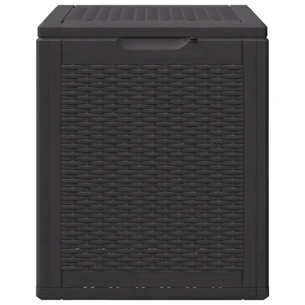 Aiahoiukast patjade ja tarvikute hoiustamiseks, 90 l, must, rotangi välimusega PP – 3