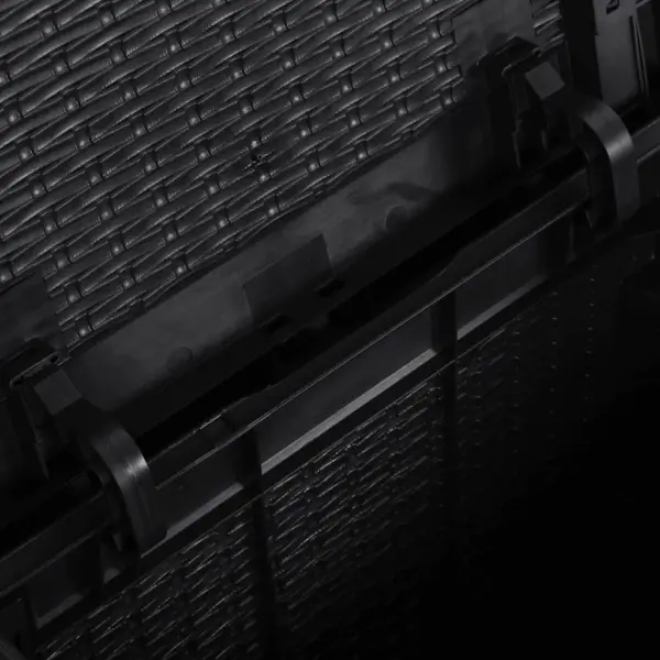 Aiahoiukast patjade ja tarvikute hoiustamiseks, 90 l, must, rotangi välimusega PP – 7