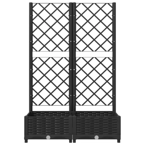 Aia istutuskast võrega, must PP, 80 x 40 x 121,5 cm – 4