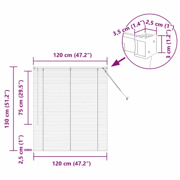 Veneetsia ruloo aknale, must alumiinium, 130 x 120 cm – 13