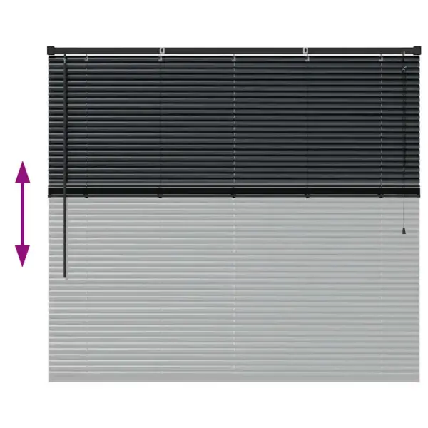 Veneetsia ruloo, must alumiinium, 130 x 140 cm - 12