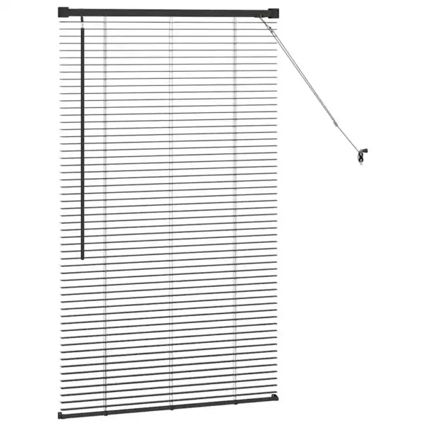 Alumiiniumist Veneetsia ruloo, must, aknaraami sisse paigaldatav, 130 x 75 cm – 6