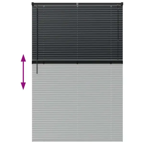 Must alumiiniumist Veneetsia ruloo 175 x 120 cm - 12