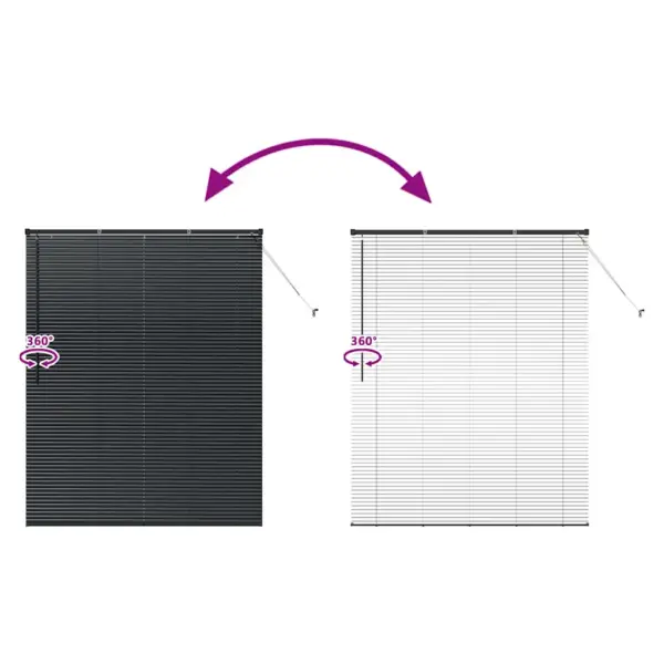 Must alumiiniumist Veneetsia ruloo 175 x 150 cm – 11