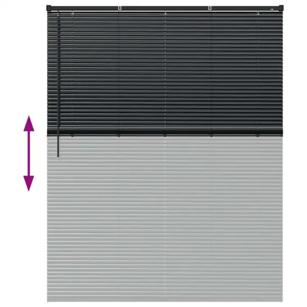 Must alumiiniumist Veneetsia ruloo 175 x 150 cm – 12