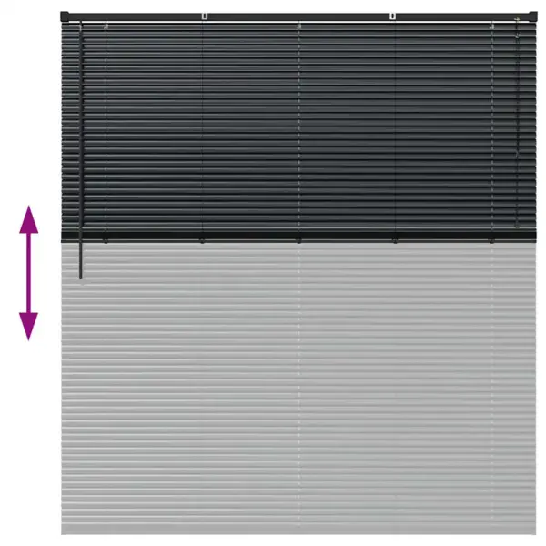 Must alumiiniumist Veneetsia ruloo, 175 x 155 cm - 12