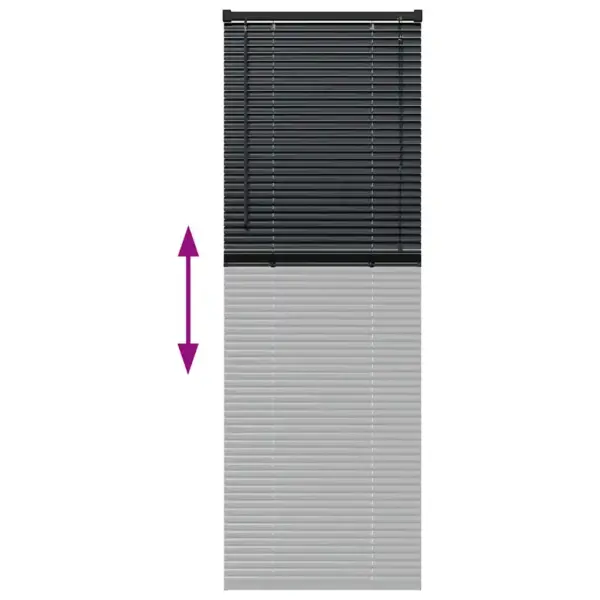 Must alumiiniumist Veneetsia ruloo, 175 x 60 cm – 12