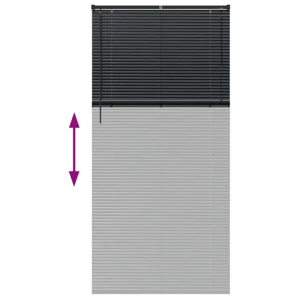 Veneetsia ruloo, must alumiinium, 220 x 105 cm – 12