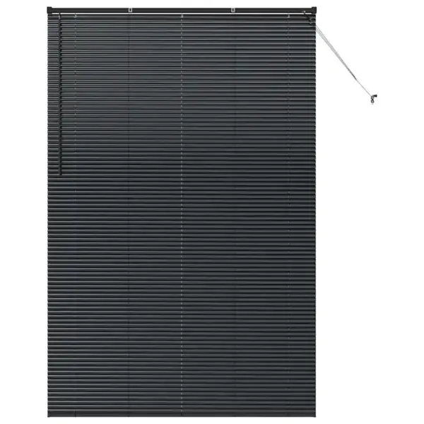Veneetsia ruloo valguse ja privaatsuse reguleerimiseks, must alumiinium, 220 x 140 cm - 2