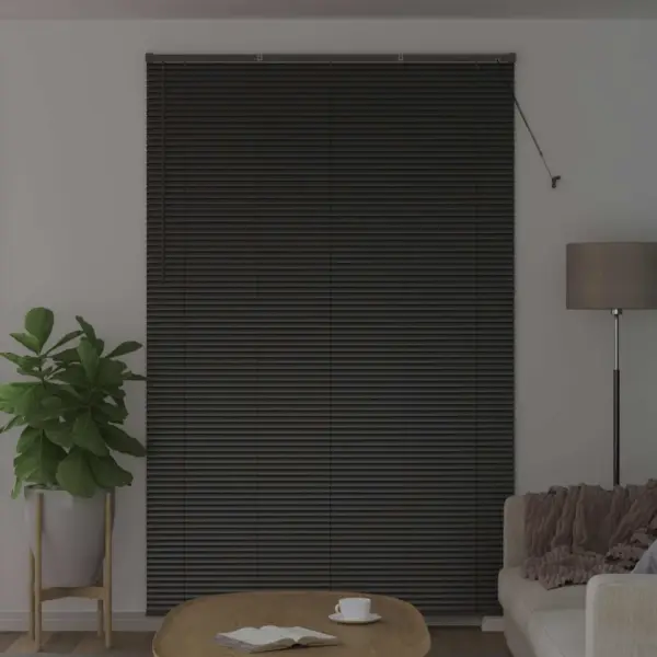 Veneetsia ruloo valguse ja privaatsuse reguleerimiseks, must alumiinium, 220 x 140 cm - 3