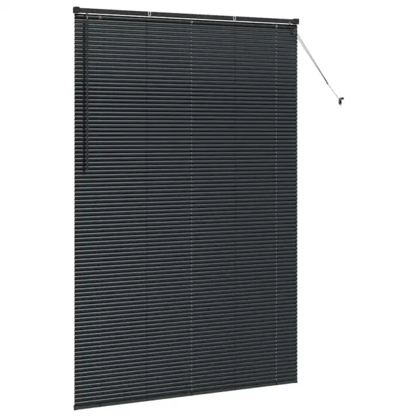 Veneetsia ruloo valguse ja privaatsuse reguleerimiseks, must alumiinium, 220 x 140 cm - 5